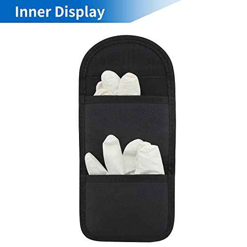 Double Glove Pouch for Duty Belt, 1680D Nylon Glove Holder Latex Disposable Pouch for Police Firefighter
