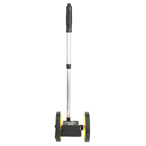 Hilitand Two-Wheel Measuring Wheel, Aluminum Shaft, ABS Casing, 9999m Range, Telescopic Handle