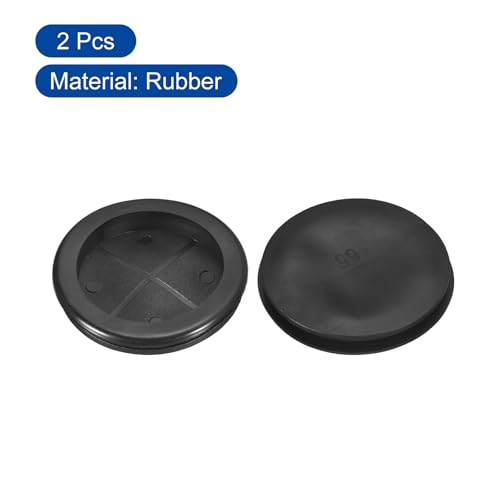 uxcell 2Pcs Rubber Grommets 2-4/8" (65mm) Drill Hole, 2-1/4" (56mm) ID, Black - Model 2-4/8"DH