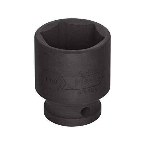 Jetech 1/2 Inch Drive 1-1/8 Inch Standard Impact Socket, Made with Chrome Molybdenum Alloy Steel, Heat Treated, 6-Point Design, SAE
