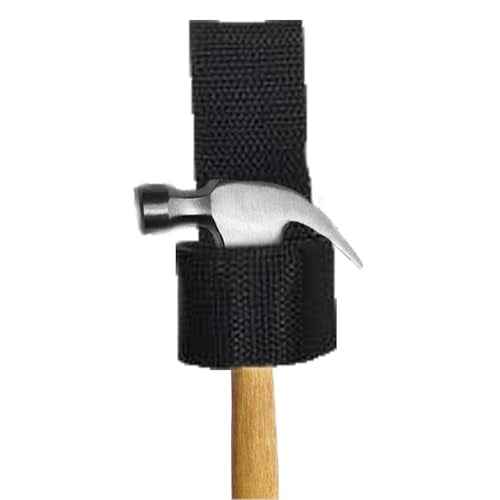 2 Pack Hammer Holder Belt Holster Secure Nylon Loop Compact Storage Organizer Carrier for Hatchet Axe Flashlight LED Torch Cell D Display Box Camping Flash Light