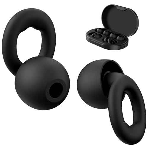 FEYCH Ear Plugs for Sleeping Noise Reduction Silicon Earplugs with Storage Case 28dB Noise Cancelling 6 Pieces