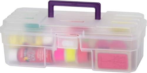 Akro-Mils 12-Inch ProBox Plastic Tool Storage Toolbox, 1 Pack, Model 09912CLPUR, Clear