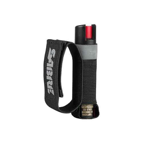 SABRE Runner Pepper Gel, Maximum Police Strength OC Spray, Reflective Hand Strap for Easy Carry & Quick Access, 0.67 fl oz, Secure & Easy to Use Safety, Optional Clip-On Alarm & LED Armband Combos