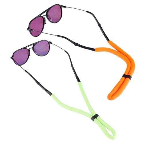 8 Pcs Floating Sunglasses Straps Buoyant Glasses Retainer for Water, Universal Adjustable Floatable Eyewear Lanyard for Boating Kayaking Fishing Paddleboarding Beach Lake Pool