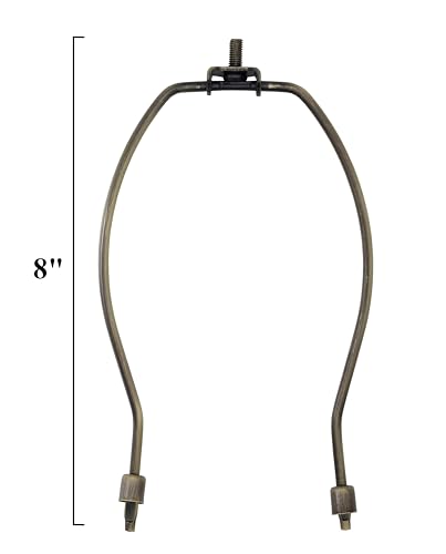 Creative Hobbies Antique Brass Lamp Harp Kit - 8 Inch with Base & Finial