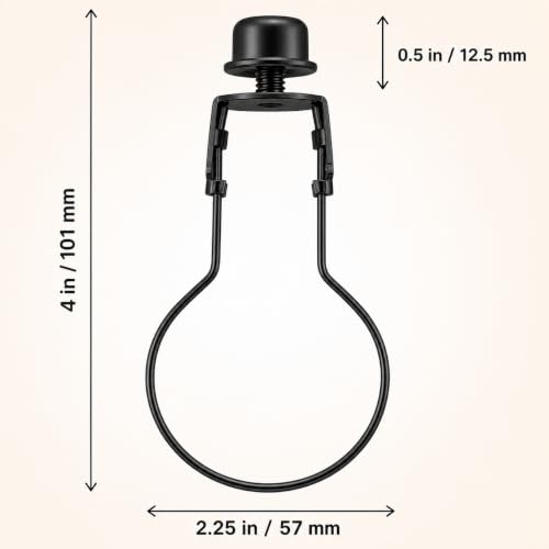 Creative Hobbies Black Lamp Shade Light Bulb Clip Adapter - Easy Fit