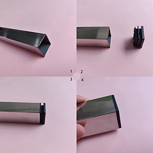 2 Inch Black Plastic End Cap Square Tubing Pack of 4 - Suitable for Fence, Trailer, Furniture