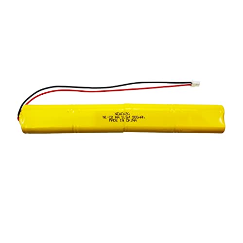 BBAT0043A Ni-Cd 9.6V 900mAh Emergency Light Lighting Fixture Battery Compatible with ELBB003 ELB-B003 ELB-B004 ELBB004 OSI OSA228 DANTONA CUSTOM-306-U BBAT0044A BAA-96 (2 Pack)