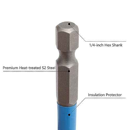 10PCS Magnetic Pozidriv Phillips Slotted Screwdriver Bit Set for Electricians 1/4 Inch Hex Shank PH2 Special S2 Steel Flat Slotted Phillips Cross Head Screw Driver Drill Bits(65+110mm Length)
