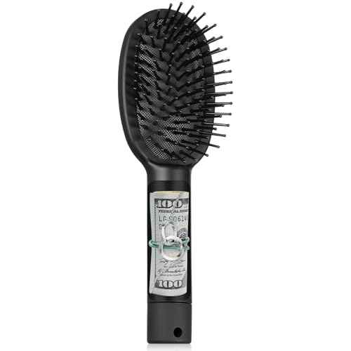 Travel Hair Brush Hidden Safe: 7.8in Portable Hair Brush Secret Compartment Items for Car & Beach - Dual Function Hairbrush Hidden Compartment to Hide Money, Cash, Jewelry, Valuables