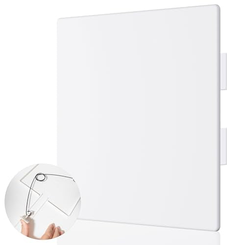 Morvat 12x12 Inch Adjustable Spring Access Panel for Drywall & Ceiling, Heavy-Duty Wall Hole Cover Plate, White