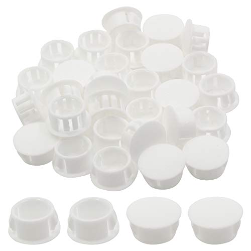 White Hole Plugs 16mm (5/8 inch) - 30 Pack, Waterproof Plastic Covers, Zorfeter Brand