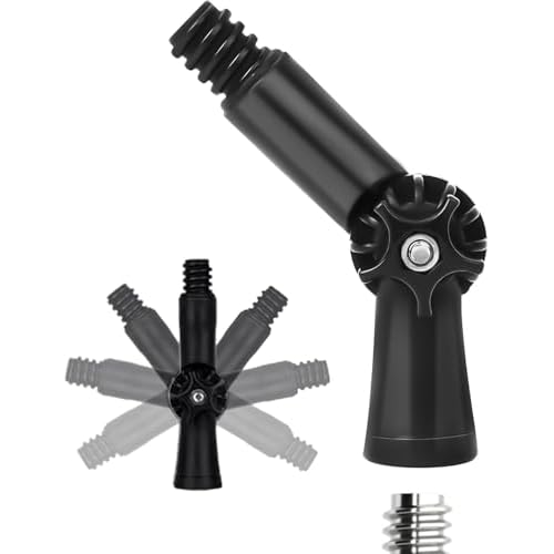 Universal Joint Angle Adaptor for Telescoping Extension Pole, (Head Only, No Standard Pole) Versatile for Window Cleaning, Gutter Cleaning, Light Bulb Changing, Painting & More 2 Pack