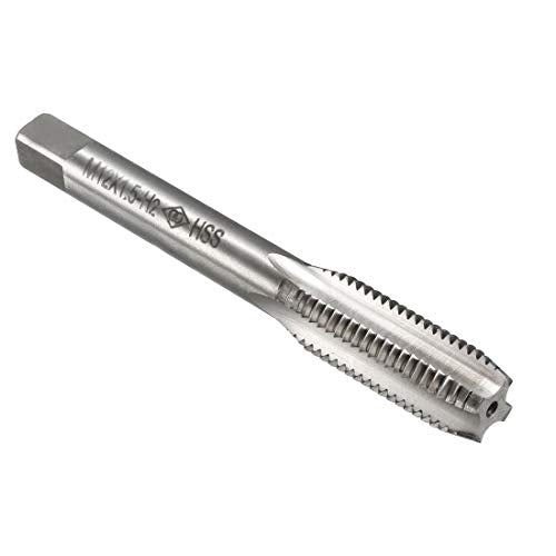 uxcell Metric Machine Tap M12 x 1.5mm H2 High Speed Steel 4 Straight Flutes Screw Tapping Threading Machinist Repair DIY Tool