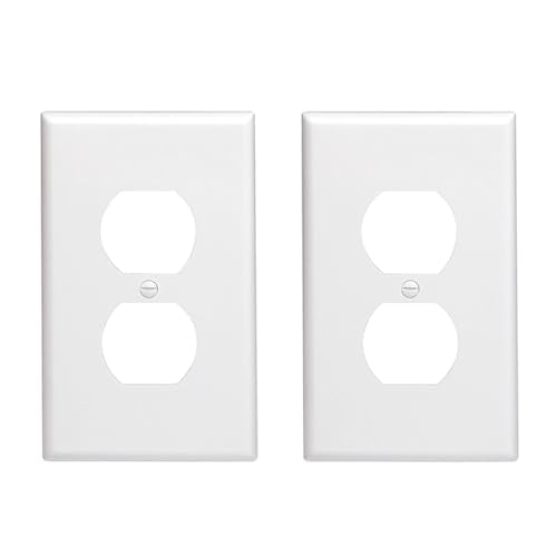 Snnalosses Outlet Covers Wall Plates - Duplex Outlet Wall Plate, 1-Gang, Unbreakable Polycarbonate, UL Listed, 2-Pack