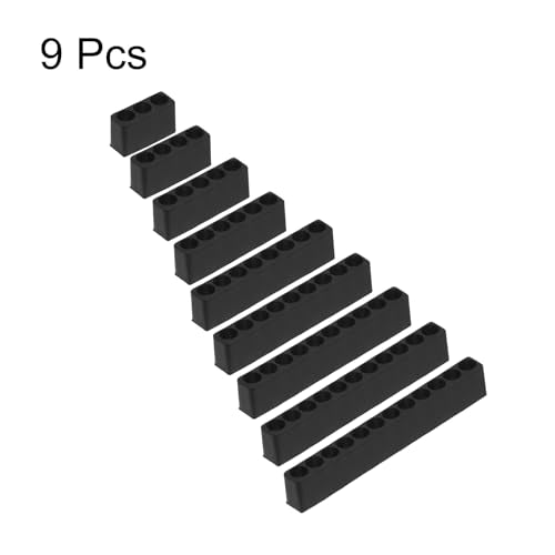 HARFINGTON 9pcs Screwdriver Bit Holder Organizer Hex Drill Plastic Storage Case for Any 1/4" Metal Driver Bits