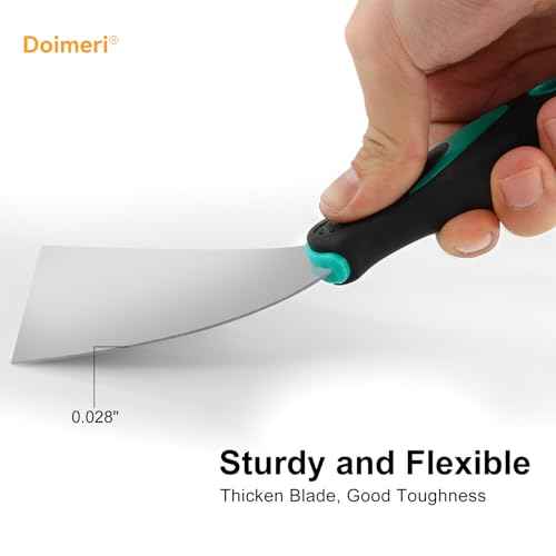6 Pack Putty Knife, 1¡± 1.5¡± 2¡± 3¡± 4¡± 5¡± Spackle Knives, Premium Stainless Steel Paint Scraper, Perfect Tools for Repairing Drywall, Removing Wallpaper, Applying Mud or Plaster