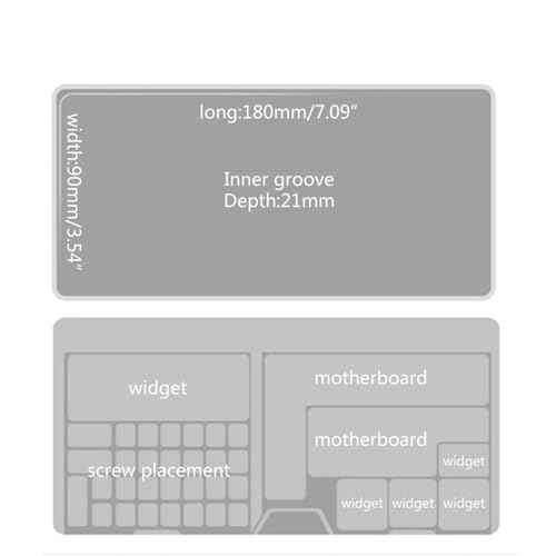 2 Pack Phone Repair Module Organizer Precision Component Storage Case Container Box Compartment Collector For iPhone Tiny Screws Screen Replacement Motherboard IC Chips Screwdriver Tool Parts