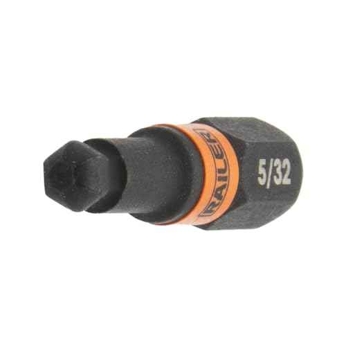 Railer Hex 3/16" Impact Driver Bit - 5 Pack (Hex Shank, S2 Steel, 2" Length)