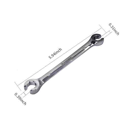 YXQ Flare Nut Wrench 10mm x 12mm Metric Double Open End for Removing Replacing Nuts, 1 Piece