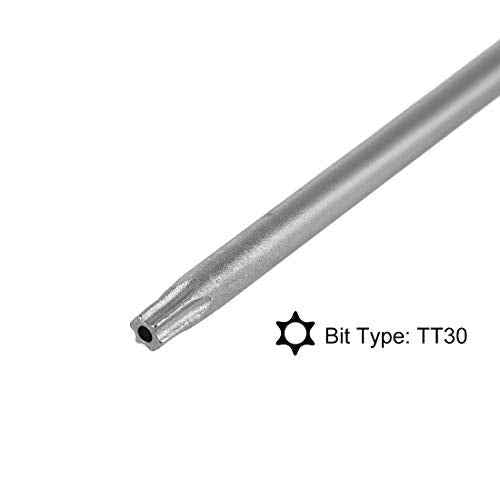 uxcell T30 Magnetic Torx Screwdriver Bits, 1/4 Inch Hex Shank 5.9-inch Length S2 Security Tamper Proof Screw Driver Kit Tools