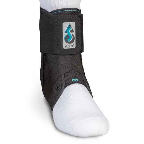 Med Spec ASO Ankle Stabilizer (Medium, Black) ? Ankle Brace for Sprained Ankle and Peroneal Tendonitis, Orthopedic Ankle Support for Men, Women, Adults, Teens and Kids, Sports Injury Recovery, 264014