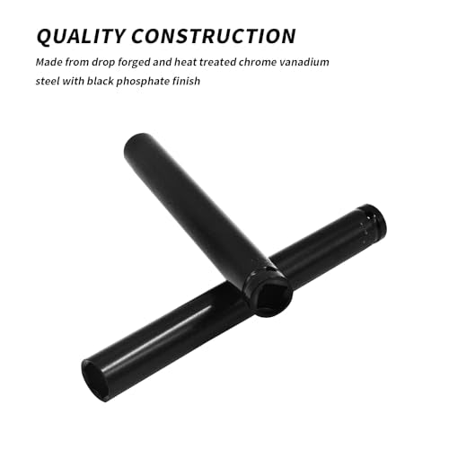 1/2" Drive by 17mm Deep Impact Socket, Heat-Treated CR-V Steel 8" Length, 6-Point Metric Sizes