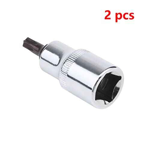 Antrader Vehicle T35 Torx Head Screwdriver 1/2" Square Drive Socket Kit,2-Pack