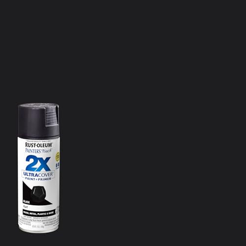 Rust-Oleum Painter's Touch 2X Ultra Cover Spray Paint Flat Black 12oz