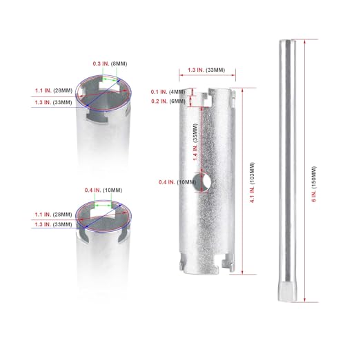 HAUTMEC Basket Strainer Wrench, Double Working End, Universal Sink Basket Strainer Wrench PL0029