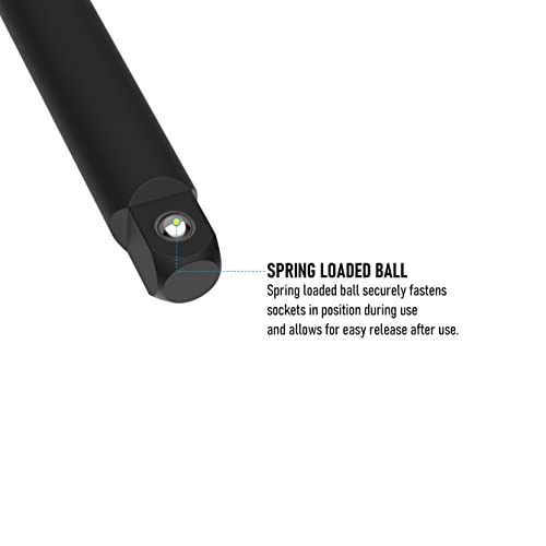 1/2¡È Drive by 3¡È Impact Extension Bar with Locking Pin, Impact Socket Extension, CR-MO Steel