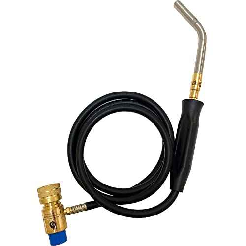Appli Parts APHT-3W Single Burner Hand Torch with 5 ft Hose and Handle for Soldering Welding and brazing with map or Propane Fuel for HVAC and Plumbing