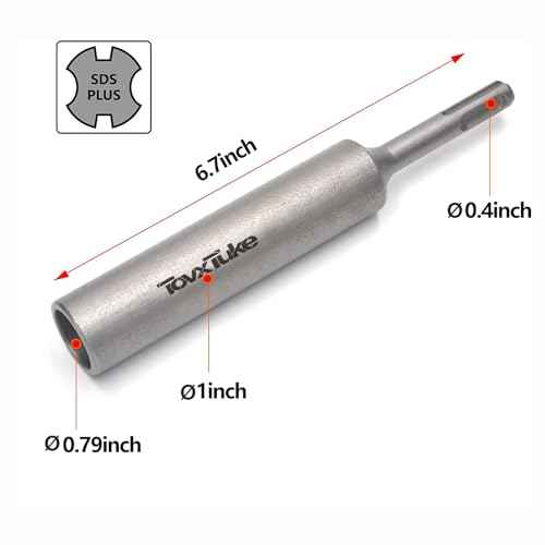 TovxTuke SDS-Plus Ground Rod Driver for 5/8¡± & 3/4¡± Ground Rods Great for All SDS Plus Hammer Drills Steel
