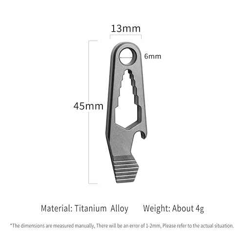 WARHERO Titanium EDC Tools Pry Bar with Bottle Opener Multi Tool Mini Crowbar