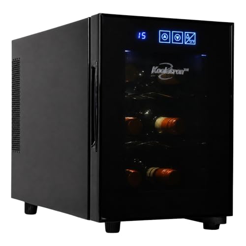 Koolatron 6 Bottle Wine Cooler Countertop Refrigerator Black