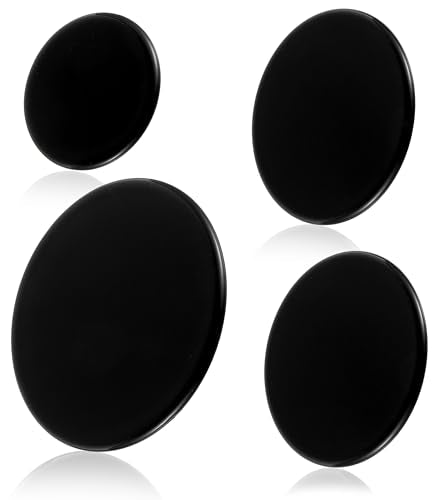 CDDCWZ Upgraded Gas Stove Burner Cap Set 4-Piece Flat Variation