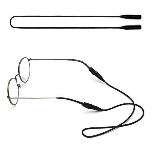 JM Elastic Silicone Eyeglasses Strap Holder Waterproof Glasses Retainer, Sports Sunglasses Chain 3 Pack Women Men Kids