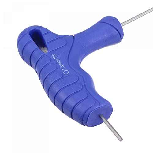 uxcell 1.5mm Hex Key T-Handle Dual End Wrench Spanner, Metric CR-V Steel 2 Pcs