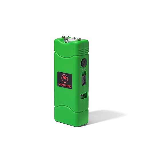 VIPERTEK VTS-881 Micro Stun Gun for Self Defense Rechargeable with LED Flashlight