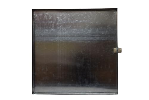 Universal Metal Solutions 32x32x2 Inch Galvanized Drain Pan with Hole & Connector for Water Heaters & AC Units