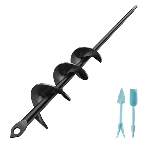 HOOPLE Garden Auger Drill Bit for Planting. Drill Bit Plant Flower Bulb Hole Drill Bulb Planter for 3/8" Hex Drive Drill. (1.6" x16.5)