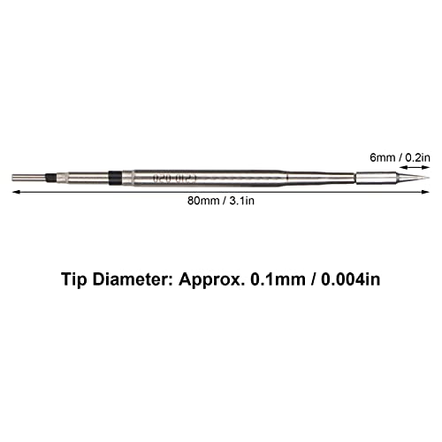 Soldering Iron Tip,Universal Soldering Iron Tips C210?020 Straight Tip for T210 T26 Soldering Station Handle Welding Consumables Tool,Stainless Steel Housing