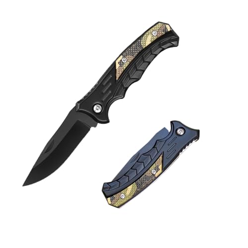 Folding Pocket Knife, Pocket Knife with Chain, Only 2.68 in. Blade - EDC Knife for Camping Hiking Fishing for Men and Women (Camouflage)