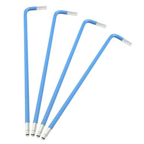 Hordion 4 Pcs 3mm Ball End Hex Key Wrench, L Shaped Long Arm Allen Wrench S2 Steel Repairing Tool for Bicycle Furniture Equipment