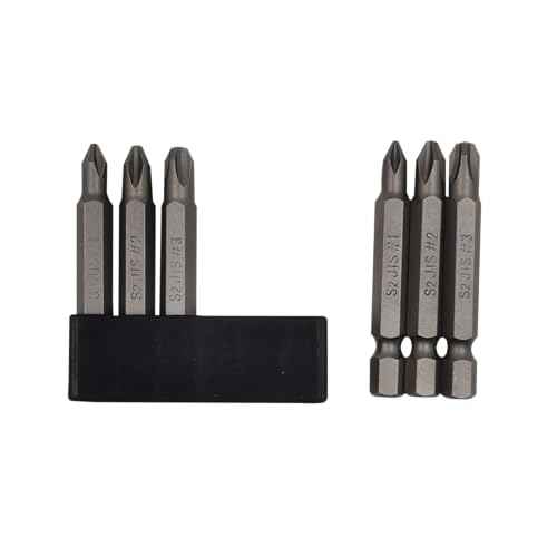 6Pcs 50mm JIS Screwdriver Bit Set with Magnetic Tip,1/4 Hex Shank, S2 Alloy Steel & 6-Hole Storage Strip-erfect for Japanese Motorcycles, Cars£¬Bicycle & Equipment (JIS #1x2#2x2#3x2)