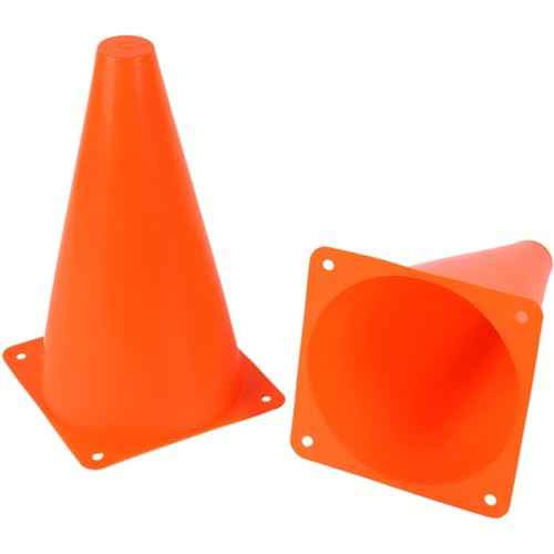 Juvale Motorcycle Practice Cones - 9" x 5.5", Orange, 12-Pack - Cones for Parallel Parking Practice & Training - Agility & Traffic Control for Sports & Parking Areas