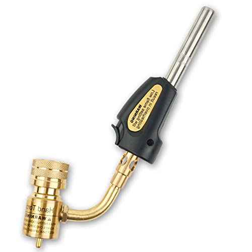 Self-Ignition Stainless Steel Head MAPP Gas Torch 360¡Æ Swivel For Soldering, brazing