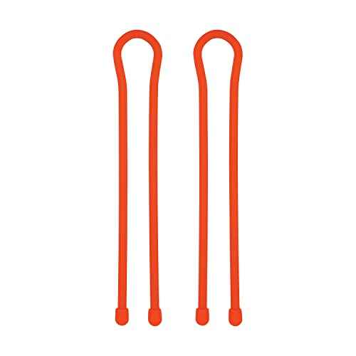 Nite Ize GT18-31-2R3 Original Gear, Reusable Rubber, 18 Inch, 2-Pack, Bright Orange, Made in The USA Twist Tie, 2 Count (Pack of 1)
