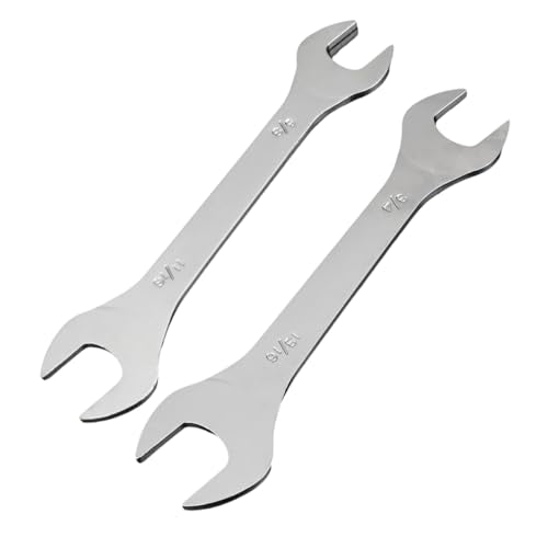 Super Thin Wrench,2 Pieces 3mm Ultra Thin Open End Wrenches Set SAE 5/8" 11/16" 3/4" 13/16" for Tight Spots Repair(Thickness:3mm)